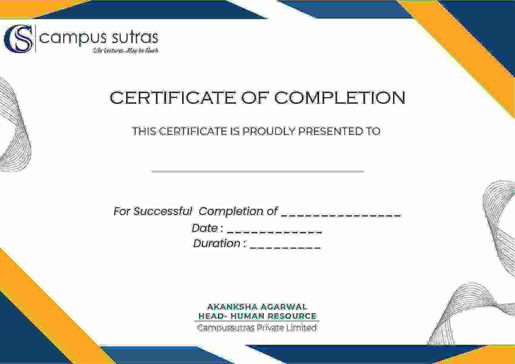 Campussutras Verified Certificate Preview